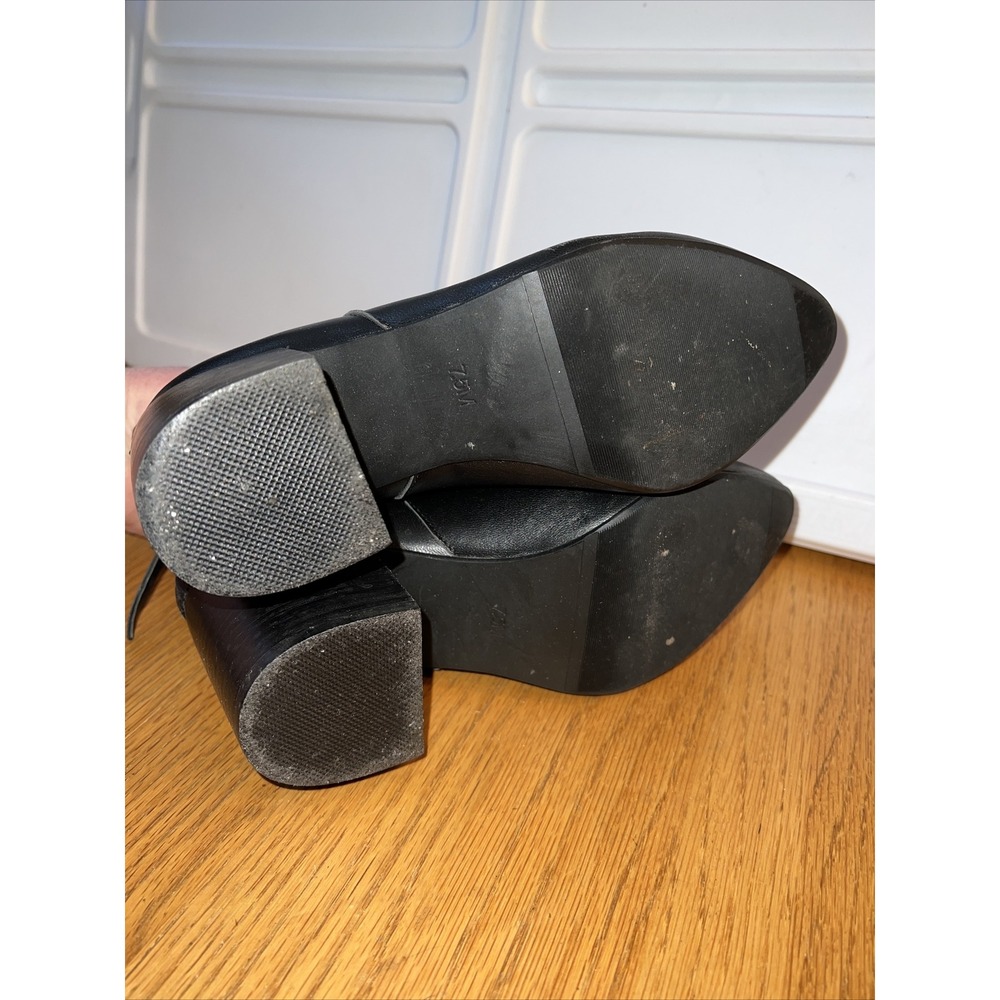 STEVE MADDEN Black Leather High Heel Ankle Boots, back zip‎ 7.5 M - Picture 7 of 7
